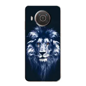 Чохол з картинкою ЛЕВ для Nokia X10 (VPrint) (Синій Лев)
