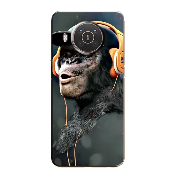 Чехол с принтом «В наушниках» для Nokia X10