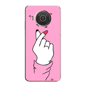 Чохол з принтом для Nokia X10 (AlphaPrint - Знак сердечка) (Знак Love)