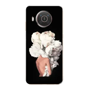Чехлы (ART) Цветы на Nokia X20 (VPrint) (Белые цветы)