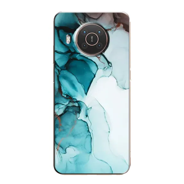 Чехол с принтом «Бирюзовый мрамор» для Nokia X20