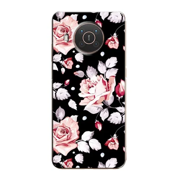Чехол с принтом «Цветочки на черном» для Nokia X20 Чехол с принтом «Цветочки на черном» для Nokia X20
