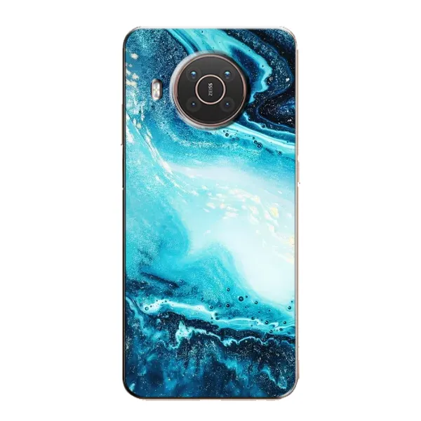 Чехол с принтом «Голубой мрамор» для Nokia X20 Чехол с принтом «Голубой мрамор» для Nokia X20