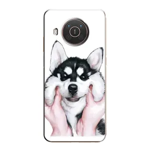 Чохол з Хаскі Nokia X20 - (AlphaPrint) (Хаскі улибака)