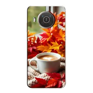 Чехол с уникальным дизайном «Осень с кофе» для Nokia X20
