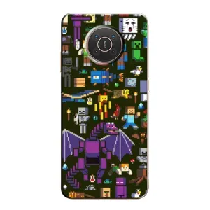 Чехол Майнкрафт на Nokia X20 (AlphaPrint) Minecraft (Коллаж Майнкрафт)