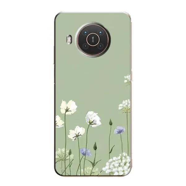 Чехол с принтом «Цветы на зеленом» для Nokia X20