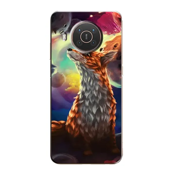 Чехол с принтом «Лисица в космосе» для Nokia X20