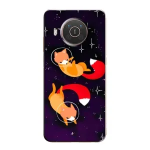 Чехлы с картинкой Лисички для Nokia X20 (VPrint) (Лисички космонавты)