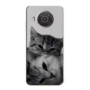 Чохол з малюнком кіт на Nokia X20 (Пара котів)