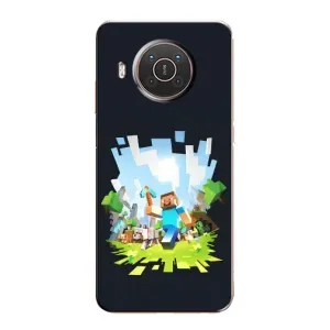 Чехол Майнкрафт на Nokia X20 (AlphaPrint) Minecraft (персонажи Minecraft)