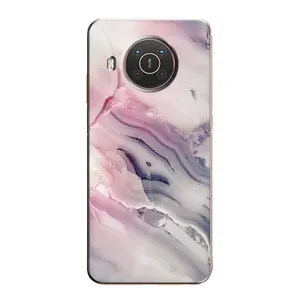 Мраморний чехол на Nokia X20 (VPrint) (Пурпурний Мрамор)