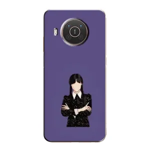 Чохли Венсдей на Nokia X20 Уенсдей (AlphaPrint) (Венздей у чорному)