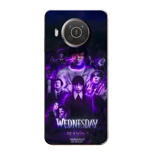 Чохол з дизайном Венздей 2 на Nokia X20 (Фіолетова магія Венздей)