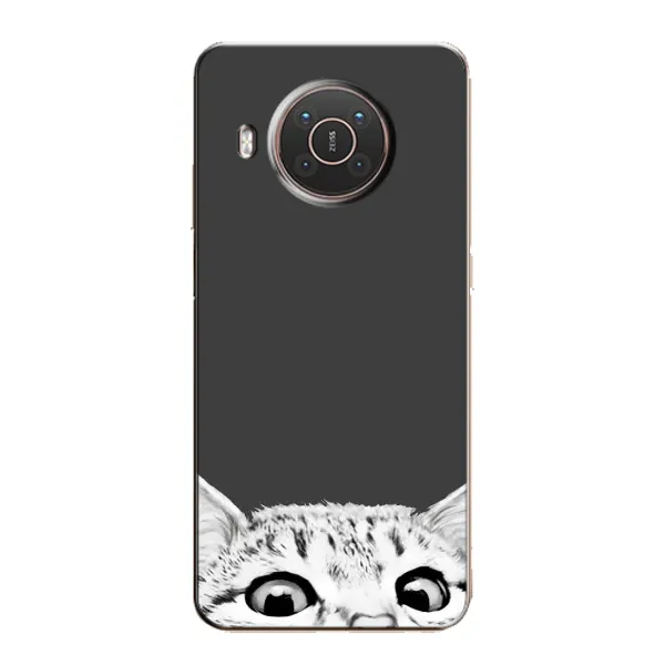 Чохол з принтом «Виглядає котик» для Nokia X20