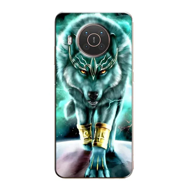 Чохол з принтом «Яскравий вовк» для Nokia X20