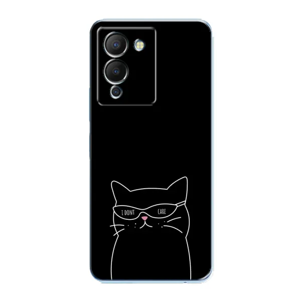 Чехол с принтом «Равнодушный кот» для Infinix Note 12 (G96)