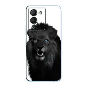 Чехлы с картинками животных Infinix Note 12 (G96) (Черный ЛЕВ)