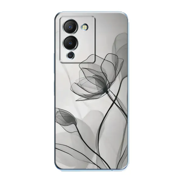 Чехол с принтом «Черные цветы» для Infinix Note 12 (G96) Чехол с принтом «Черные цветы» для Infinix Note 12 (G96)