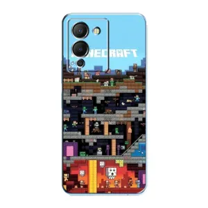 Чехол Майнкрафт на Infinix Note 12 (G96) (AlphaPrint) Minecraft (фон Minecraft)