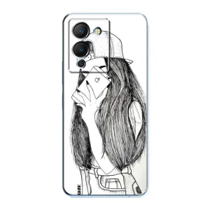 Чехол с печатью для Infinix Note 12 (G96) - (Мода) (AlphaPrint) (Фото девочки)
