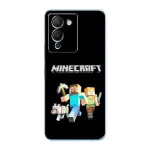 Чехол Майнкрафт на Infinix Note 12 (G96) (AlphaPrint) Minecraft (герои Minecraft)