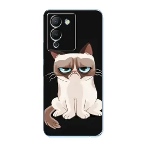 Чехол с принтом для Infinix Note 12 (G96) (AlphaPrint) Модные коты (Грустный кот)