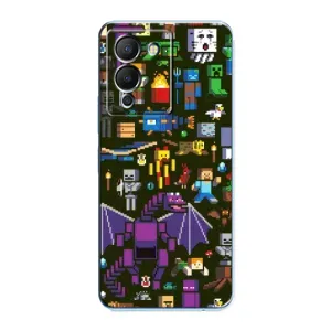 Чехол Майнкрафт на Infinix Note 12 (G96) (AlphaPrint) Minecraft (Коллаж Майнкрафт)