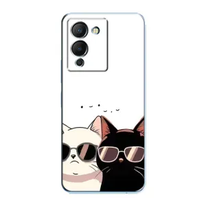 Чехол с рисунком кот на Infinix Note 12 (G96) (Коты в очках)