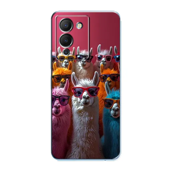 Чехол с принтом «Ламы в очках» для Infinix Note 12 (G96) Чехол с принтом «Ламы в очках» для Infinix Note 12 (G96)