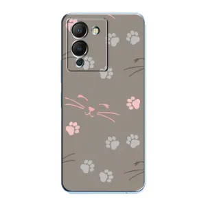 Чехол с рисунком кот на Infinix Note 12 (G96) (Лапы и усы)