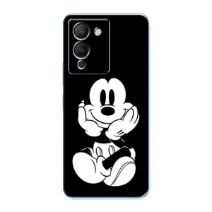 Эксклюзивный чехол для Infinix Note 12 (G96) (AlphaPrint - Мультяшные) (Микки на черном)