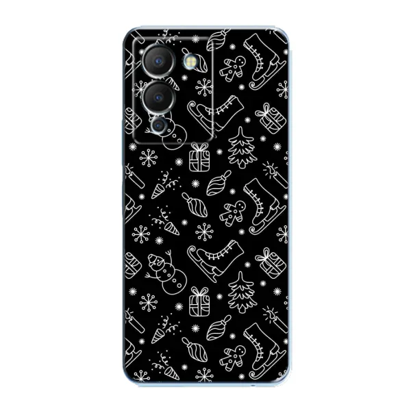 Чехол с принтом «Новогодний фон» для Infinix Note 12 (G96)