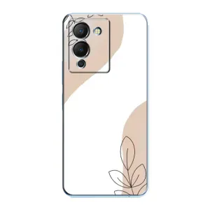 Силиконовый чехол с принтом в цветах на Infinix Note 12 (G96) (Нюдовая веточка абстракция)