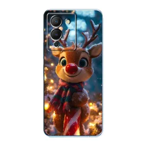 Яскравий чохол для Infinix Note 12 (G96) з Зимові Оленята (Олень з шарфом)