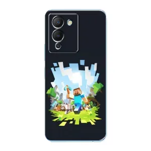 Чехол Майнкрафт на Infinix Note 12 (G96) (AlphaPrint) Minecraft (персонажи Minecraft)