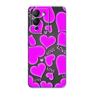 Чехлы для любимой на Инфиникс Ноут 12 (G96) (VPrint) (Pink hearts)