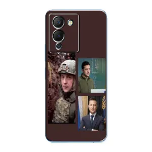 Чехол для Infinix Note 12 (G96) (AlphaPrint - с принтом Зеленского) (Президент)