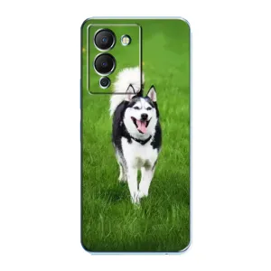 Чехол с Хаски для Infinix Note 12 (G96) - (AlphaPrint) (Радостный Хаски)