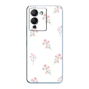 Чехол с розовым рисунком для Infinix Note 12 (G96) (Розовые цветы)