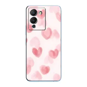 Чехол с розовым рисунком для Infinix Note 12 (G96) (Розовые сердечки)