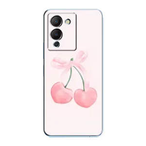 Чехол с розовым рисунком для Infinix Note 12 (G96) (Розовые вишни)