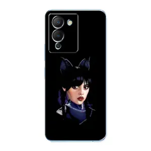 Чехлы Венсдей на Infinix Note 12 (G96) Уэнсдей (AlphaPrint) (серьезная Уэнздей)