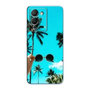 Силиконовый чехол с КАРТИНКАМИ лето для Infinix Note 12 (G96) (AlphaPrint) (Взгляд лето)