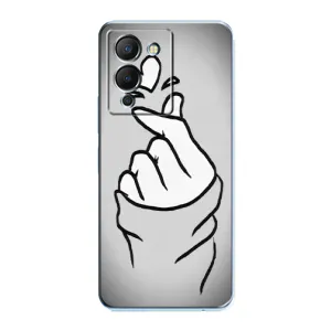 Чехол с принтом для Infinix Note 12 (G96) (AlphaPrint - Знак сердечка) (Значок Love)