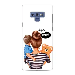 Чехол с печатью для Samsung Galaxy Note 9 - (Мама с ребенком) (AlphaPrint) (Мама с сыном)