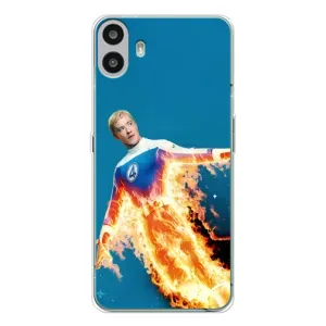Чохол з принтом Фантастична четвірка для Nothing CMF Phone 1 (Людина-факел у вогні)