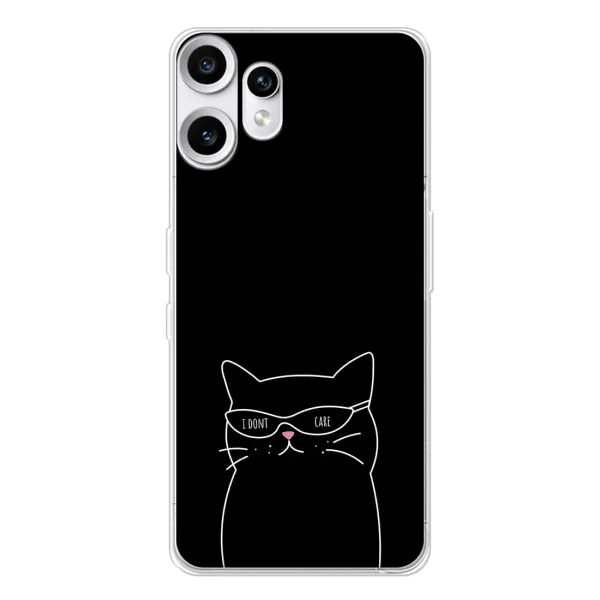 Чехол с принтом «Равнодушный кот» для Nothing CMF Phone 2 Pro