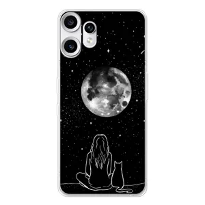 Чехол с принтом «Девушка с котом» для Nothing CMF Phone 2 Pro