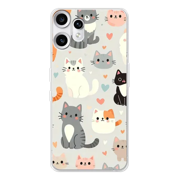 Чехол с принтом «Коллаж котов» для Nothing CMF Phone 2 Pro